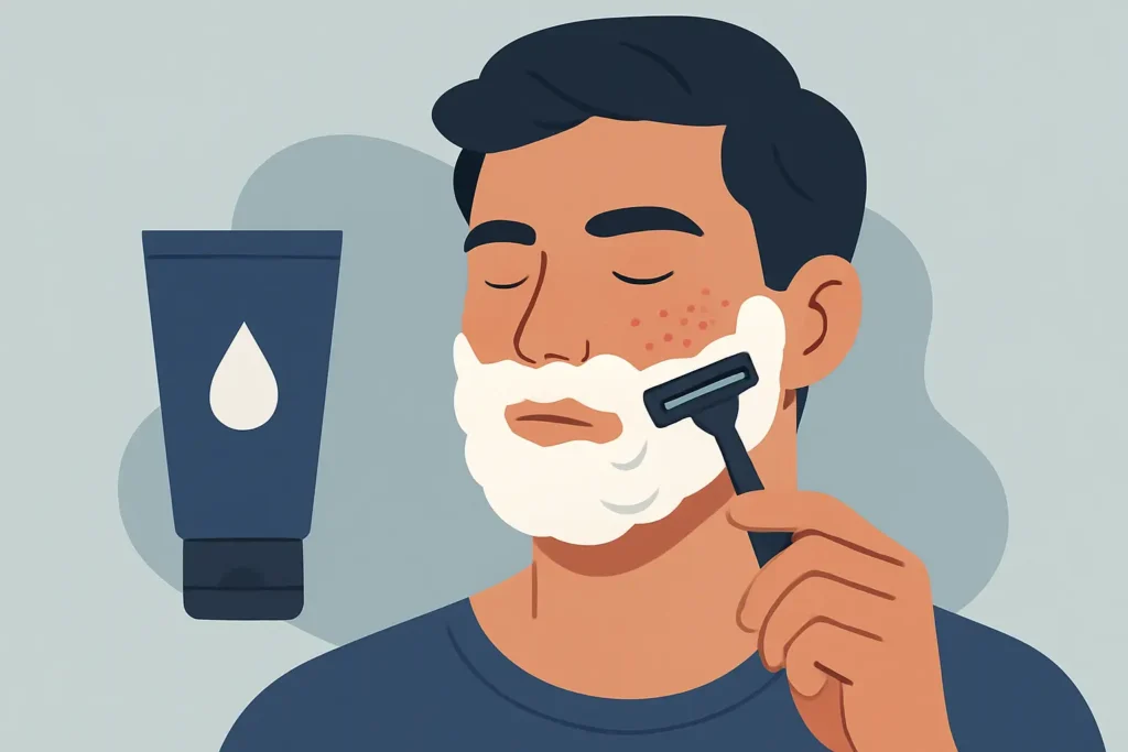 Muško brijanje osetljive kože bez crvenila